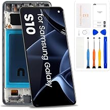 for Samsung Galaxy S10 Screen Replacement for Samsung S10 LCD Display SM-G973F G973U G973W Digitizer Touch Assembly Repair Parts with Frame No Fingerprint,Incell