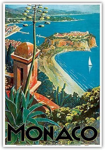 Miniatura 6 de Pacifica Island Art - Póster de viaje vintage Monte Carlo Monte Carlo French Riviera por E. Clerissi c.1930s - Impresión artística maestra (sin