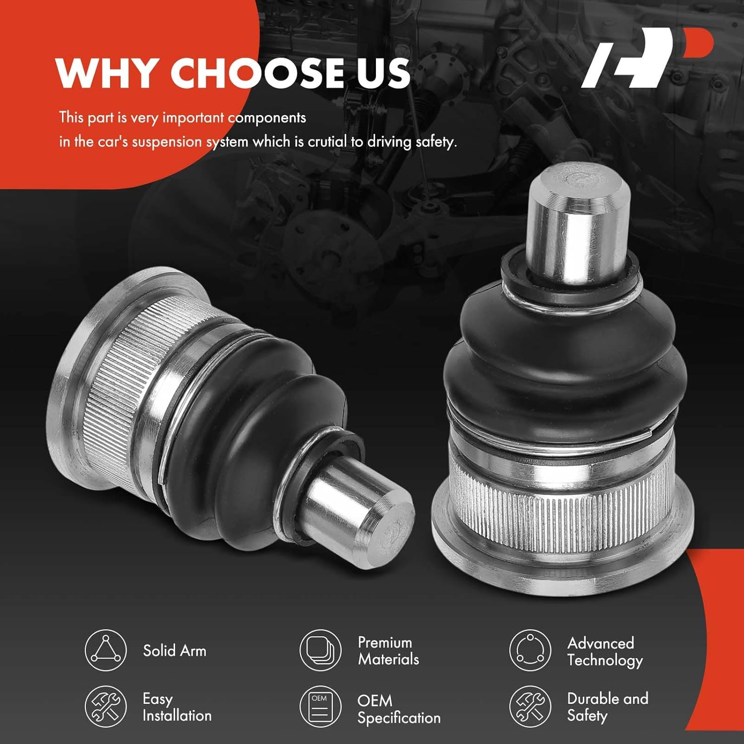 A-Premium 2 x Front Lower Ball Joints, Compatible with Mazda Protege 1999 2000 2001 2002 2003