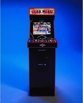 ARCADE1UP NBA Jam Deluxe 2-Player Control Panel Arcade Machine، مصممة لمنزلك، خزانة بطول 5 أقدام مع 3 ألعاب كلاسيكية