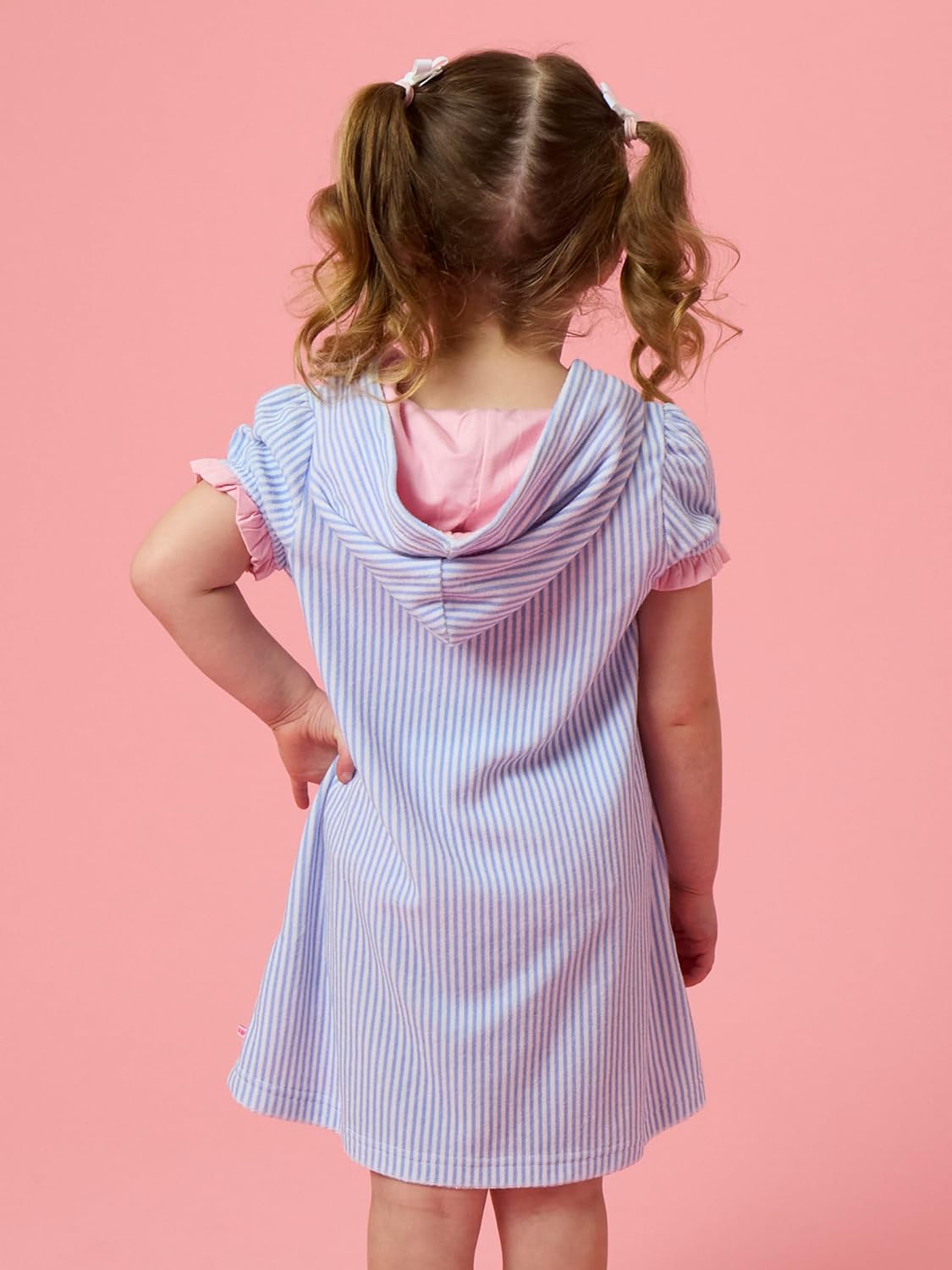 RuffleButts Girls Terry Knit Full-zip Swim Cover-up - Swim Cover-Up