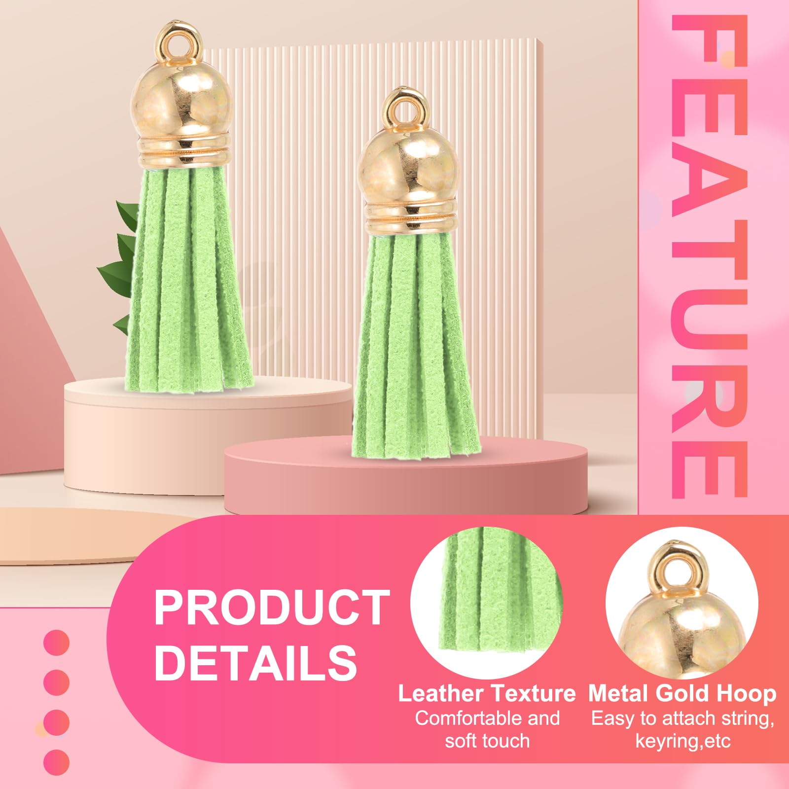 PATIKIL 1.5 Inch Leather Tassels - Image 3