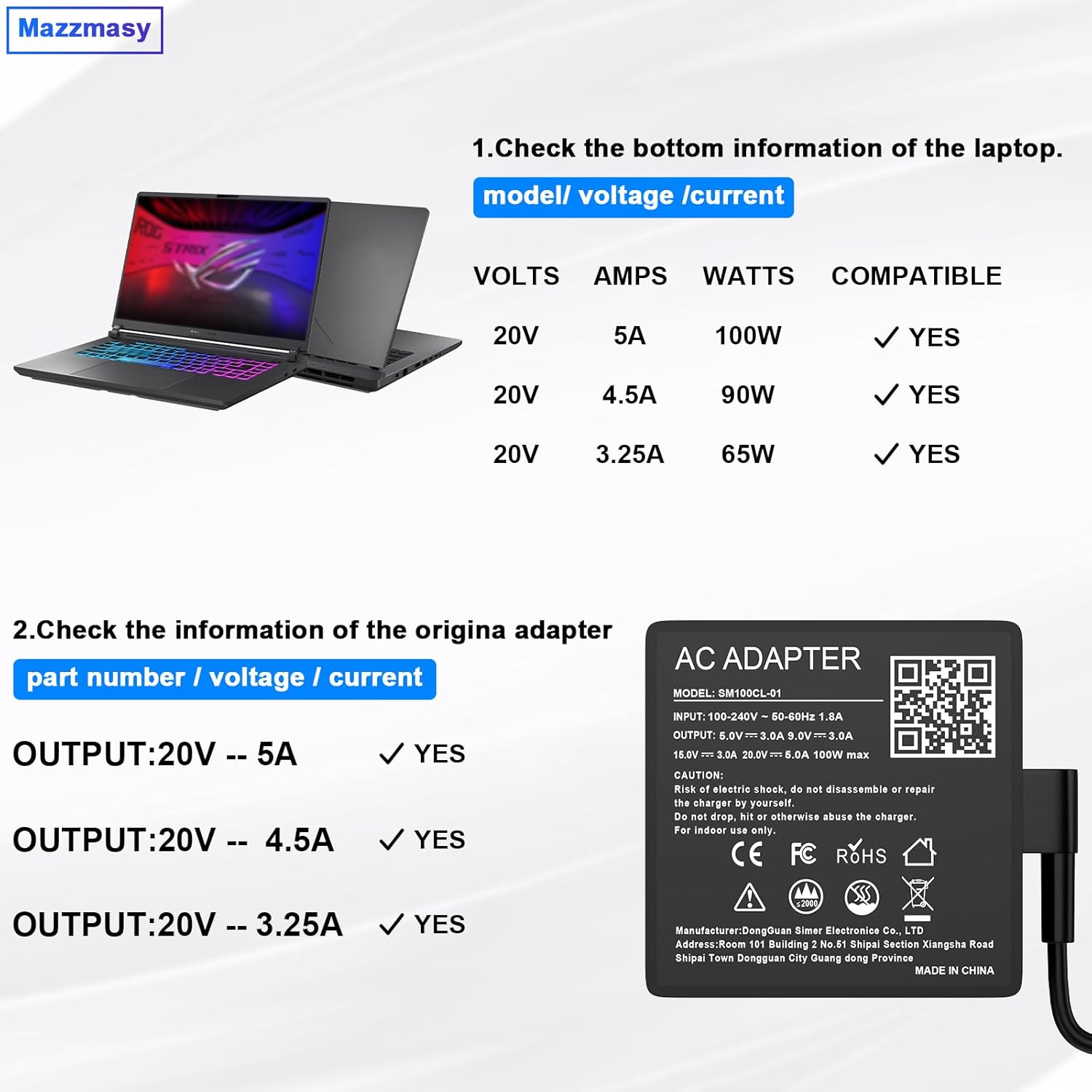 100W 65W USB C Charger Compatible with Asus ROG Ally X Z1 Ally Dock/Legion Go/Steam Deck/MSI Claw/Switch/Switch2/Lite/OLED Rog Flow X16 X13 Z13 ZenBook 14 14X S13 Zephyrus G16 G14 Strix G18 G16