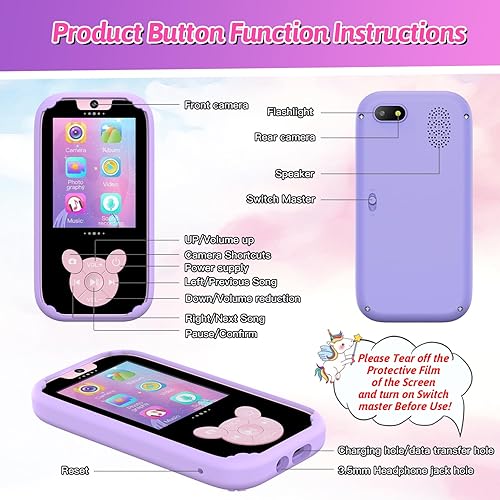 Miniatura 8 de Cámara inteligente para niños, regalos de cumpleaños de Navidad, juguetes para niñas y niños de 3 a 16 años