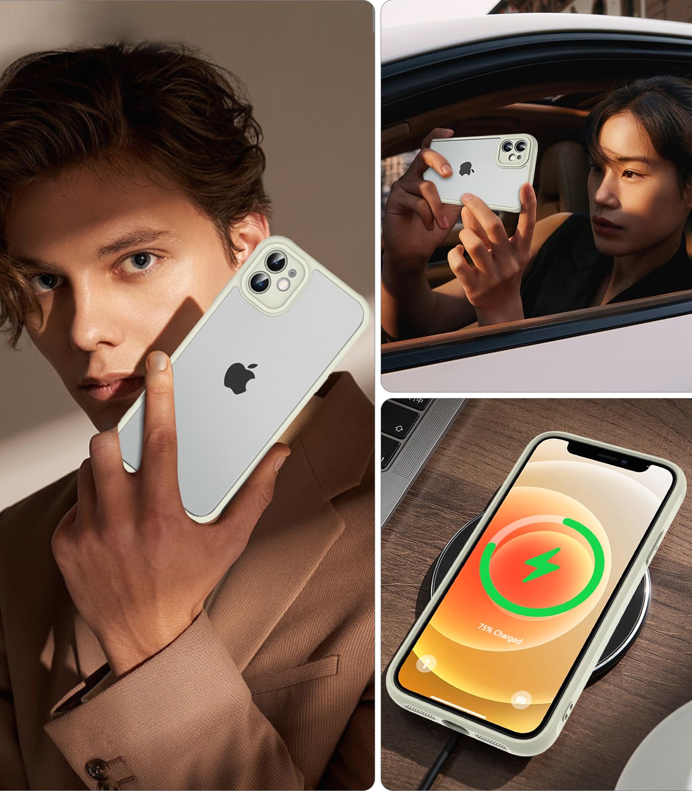 Amazon.co.jp: OWKEY iPhone 12 mini ケース 【ガラスフィルム付き 