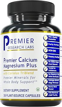 Premier Research Labs Calcium Magnesium Plus - 300 Vegetarian Capsules