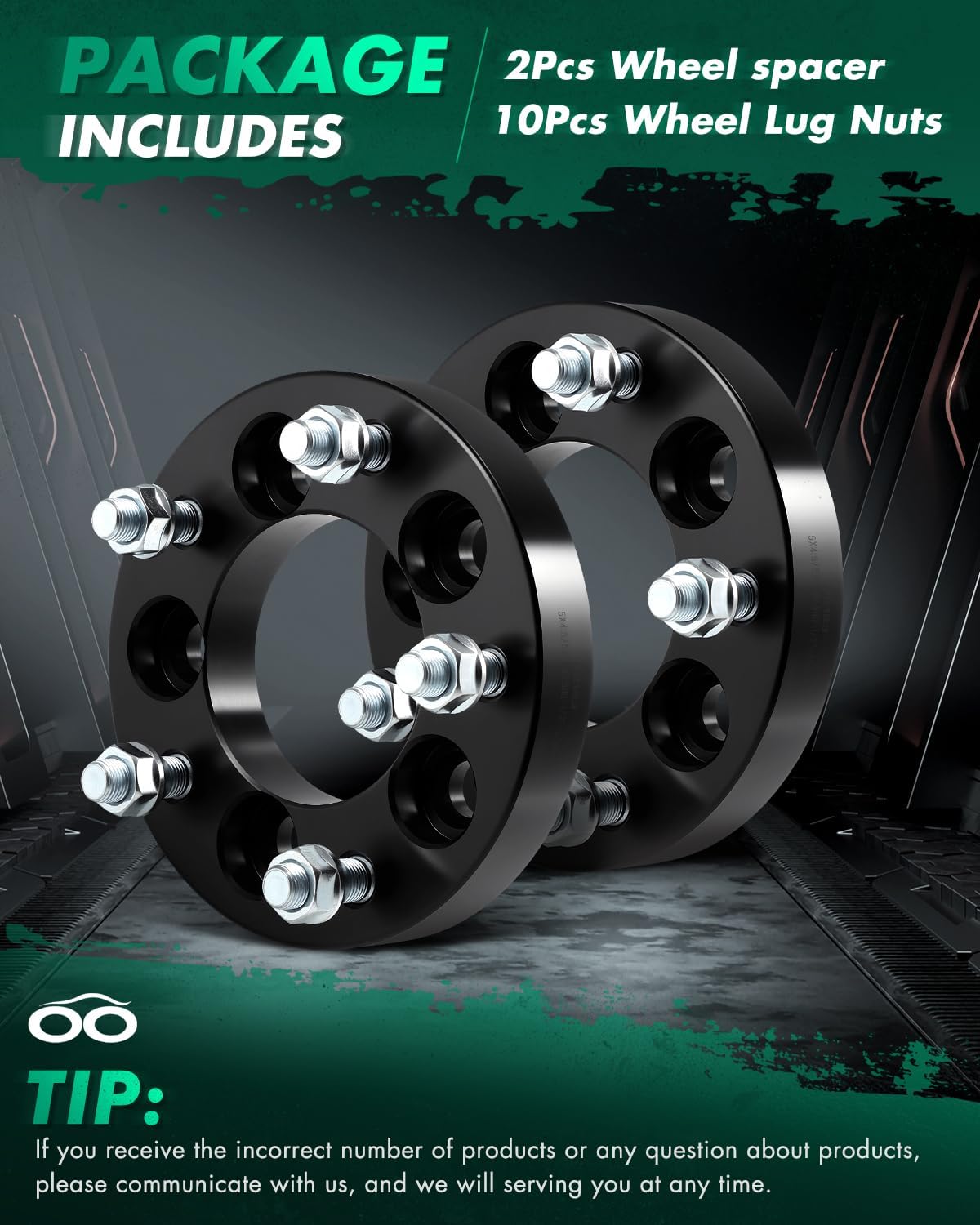 SCITOO 2pcs Wheel Adapters 1 inch 5x4.5 to 5x5 Bore 82.5mm Studs 1/2 Fit for Ford Explorer for Mustang for Edge Ranger for Freestyle for Ford 5Lug 5x114.3 to 5x139.7 Wheel Adapters