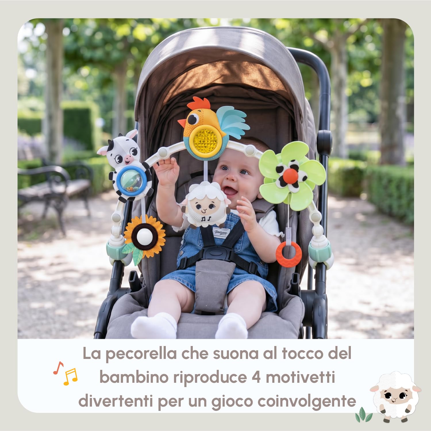 Tiny Love Arco Gioco per Passeggino e Carrozzina Neonato,Into the Farm