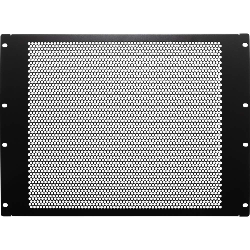 NavePoint 8U Blanking Panel, Perforated, Flanged, 19 inch Wide Network Server Rack or Server Cabinet, Filler Panel, Steel, Hardware Included