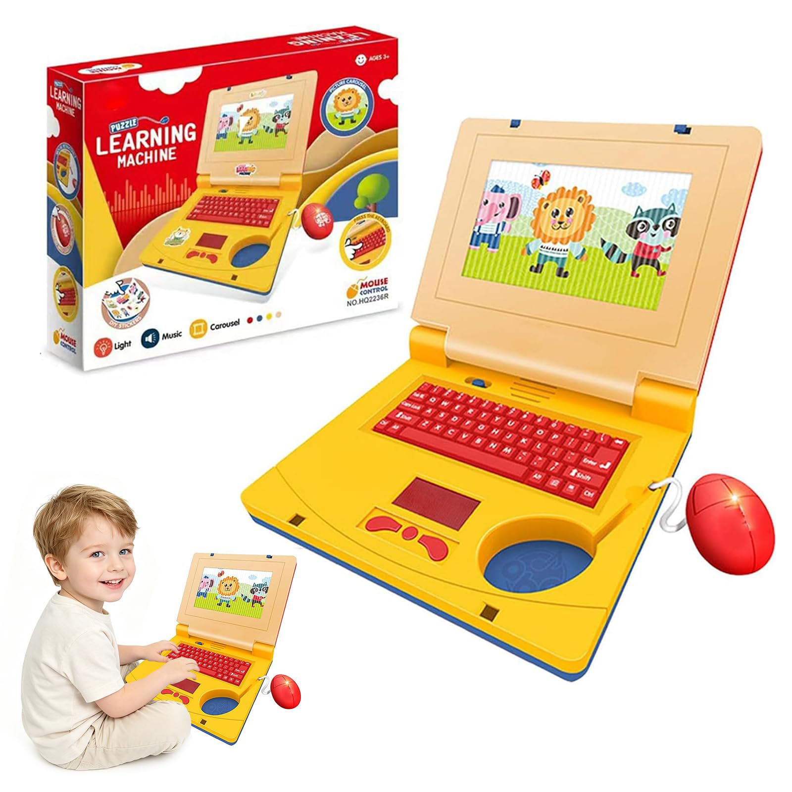 Interactive Toy Laptop for Kids,Preschool Learning Computer with Lights, Sounds & Educational Games,Fun Activity Center That Teaches Letters, Numbers, Shapes & More,Perfect Early Learning Gift