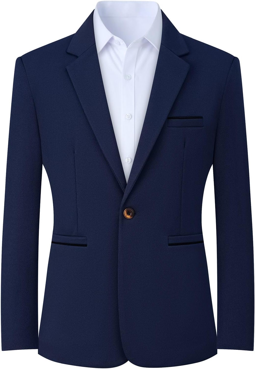 MylldeyKnit Blazer Men Business One Button Suit Jacket Regular fit Casual Sport Coat Mens Blazer