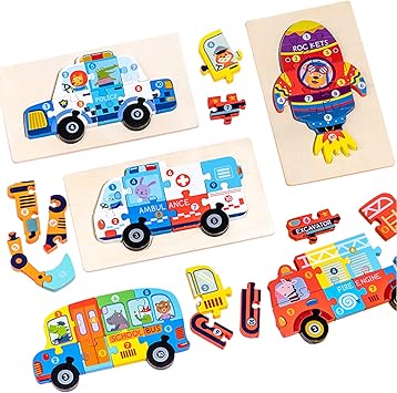 Amazon Otonopi 木製パズル 型はめパズル 立体パズル 木製ジグソーパズル 6種類乗り物パズル 子供 学習 知育玩具 教育おもちゃ 6歳以上 木製パズル おもちゃ Amazon Otonopi 木製パズル 型はめパズル 立体パズル 木製ジグソーパズル 6種類乗り物パズル 子供 学習 知育玩具 教育おもちゃ 6歳以上 木製パズル おもちゃ