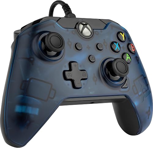 PDP Wired Game Controller - Xbox Series X|S, Xbox One, PC/Laptop Windows 10, Steam Gaming Controller - USB - Advanced Audio Controls - Dual Vibration Videogame Gamepad - Blue Camo