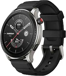 Amazfit GTR 4 A2166 smartwatch 46mm 150 modo de esporte Bluetooth telemóvel 1,43 polegadas display AMOLED Alexa GPS embutido para Android IOS (Black)