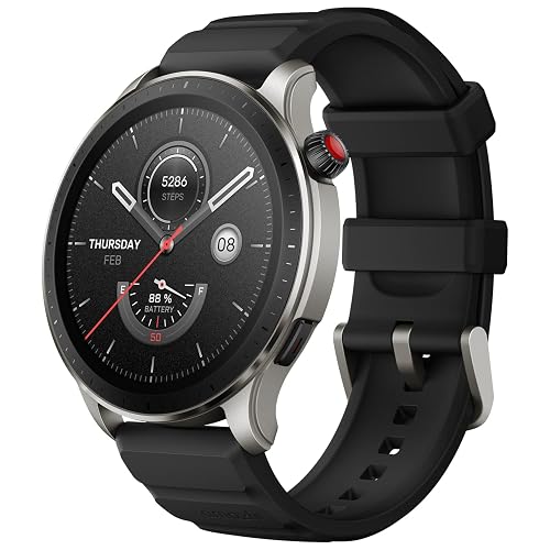 Amazfit GTR 4, 46 mm, Montre Connectée Homme Alexa, AMOLED,