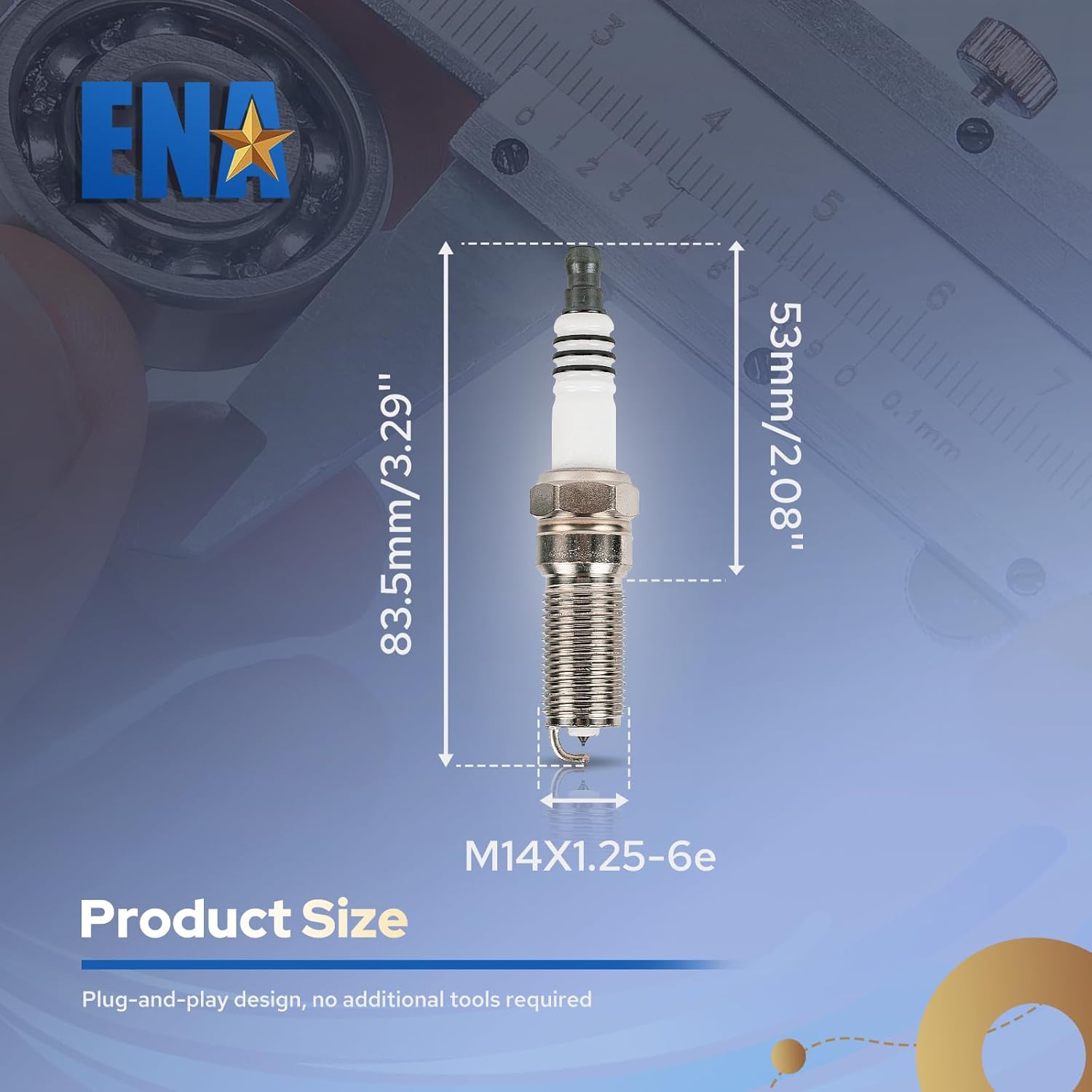 ENA Set of 4 Iridium Spark Plug Compatible with Ford Lincoln Mercury Mazda C-Max CMax Escape Fusion Transit Connect MKZ Milan 2.0L 2.3L 2.5L Replacement for SP530 AYFS32YR
