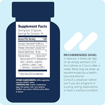 Enzyme Science Candidase Pro Capsules - Enzymes for Gentle Cleansing Support for Men & Women, Blended for Gut & Microbiome Health with Cellulase and Protease - 84 Caps