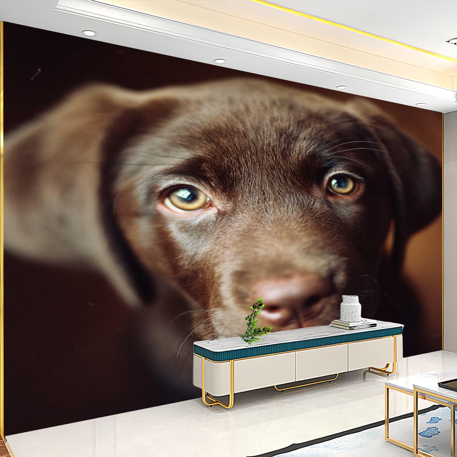 Carta da Parati Murale TNT Marrone Fotomurale 3D Rimovibile 350x256 cm