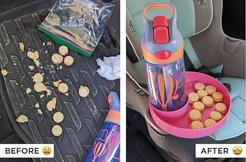 Miniatura 8 de My Travel TrayRound - Fabricado en Estados Unidos. Convierte fácilmente tu portavasos actual en una bandeja y portavasos para usar con asientos de