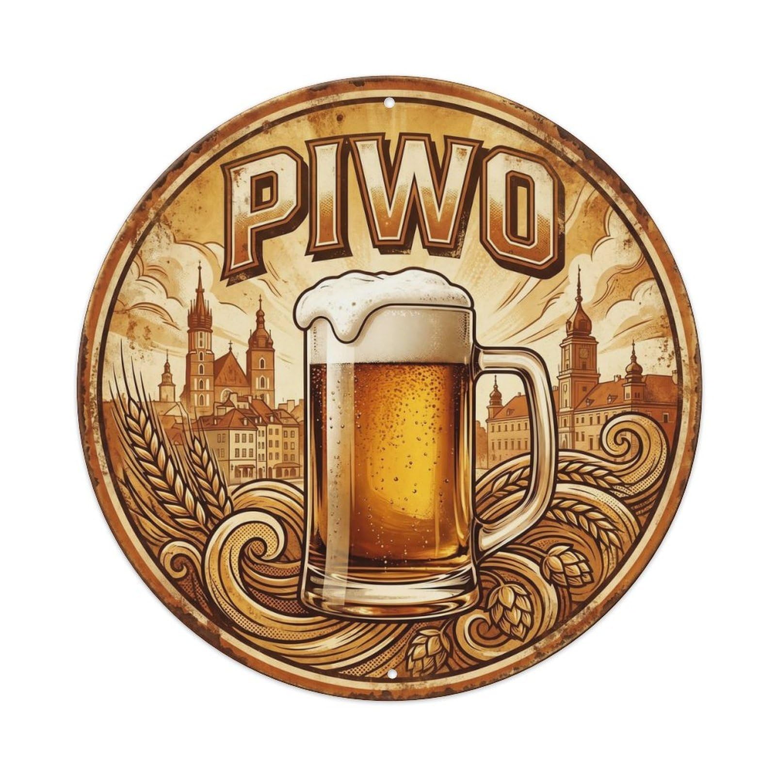 Polish Culture Craft Beer Beverage Brewery Heritage Metal Tin Sign
