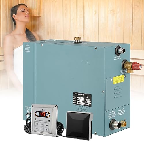 Miniatura 1 de Dyna-Living Steam Shower Generator Kit System, 6KW Home Steam Bath Sauna Spa Generator, Steam Head + Self-draining System, LED Controller,for