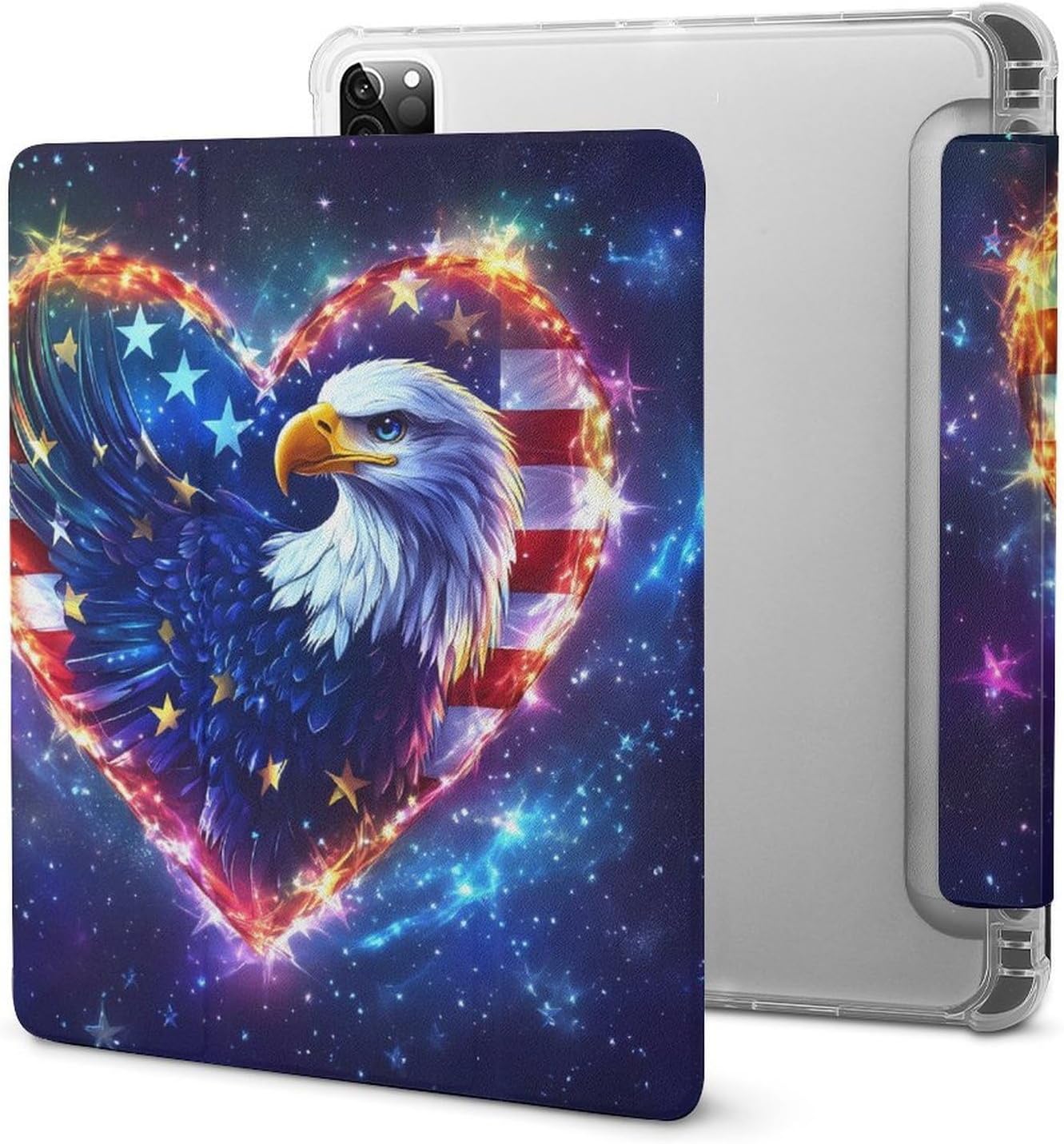 Eagle1 U.S. Flag Heart for IPad Pro/Air/2020/2021 Case image 5