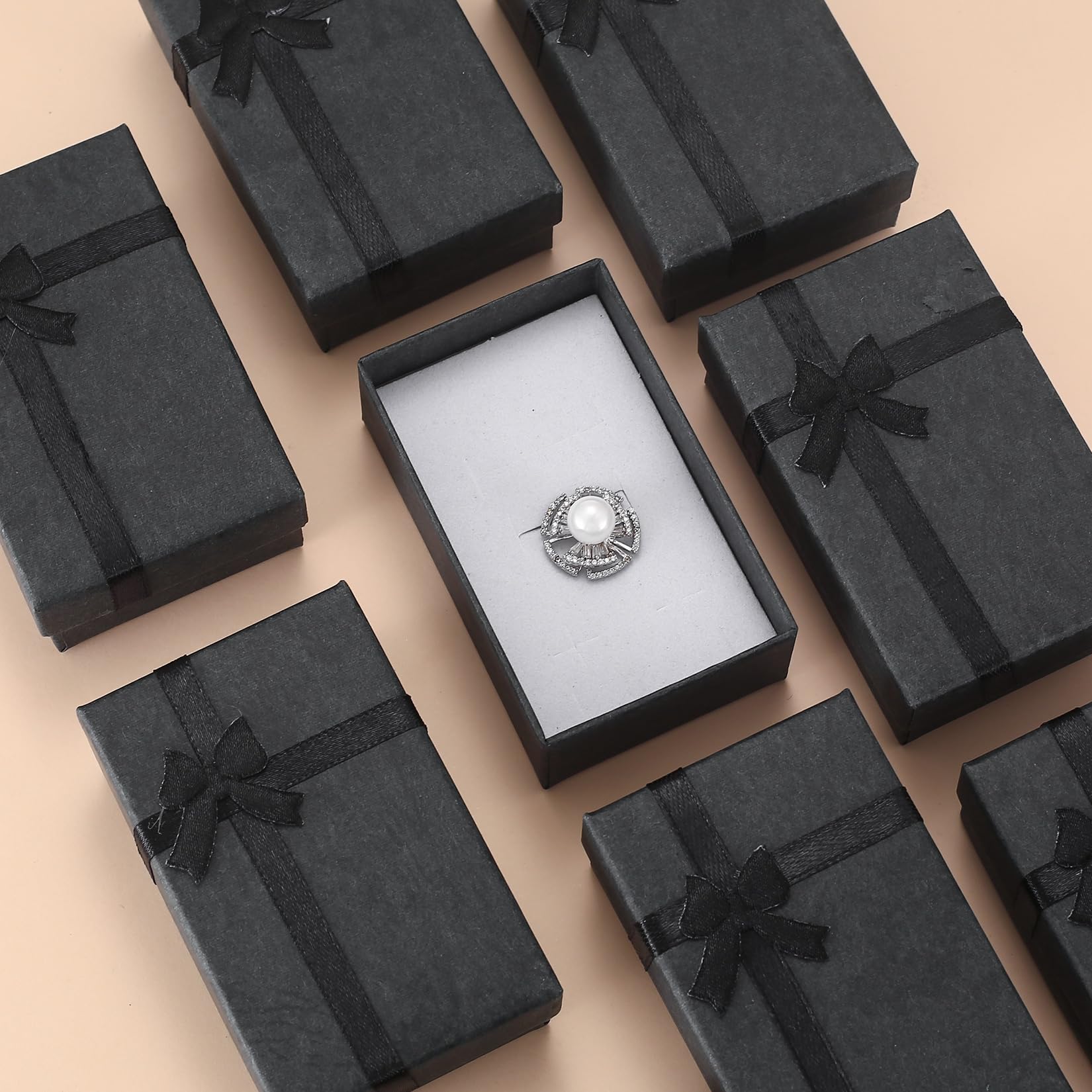 26 Piezas Cajas de Regalo, Cajitas de Regalo, Cajas de Embalaje para Navidad, Aniversario, Cumpleaños, Boda - Negro