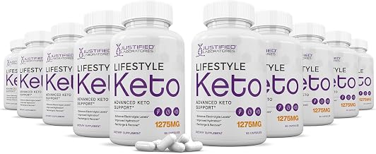 (10 Pack) Lifestyle Keto Pills 1275MG New & Improved Formula Contains Apple Cider Vinegar Extra Virgin Olive Oil Powder Green Tea Leaf 600 Capsules