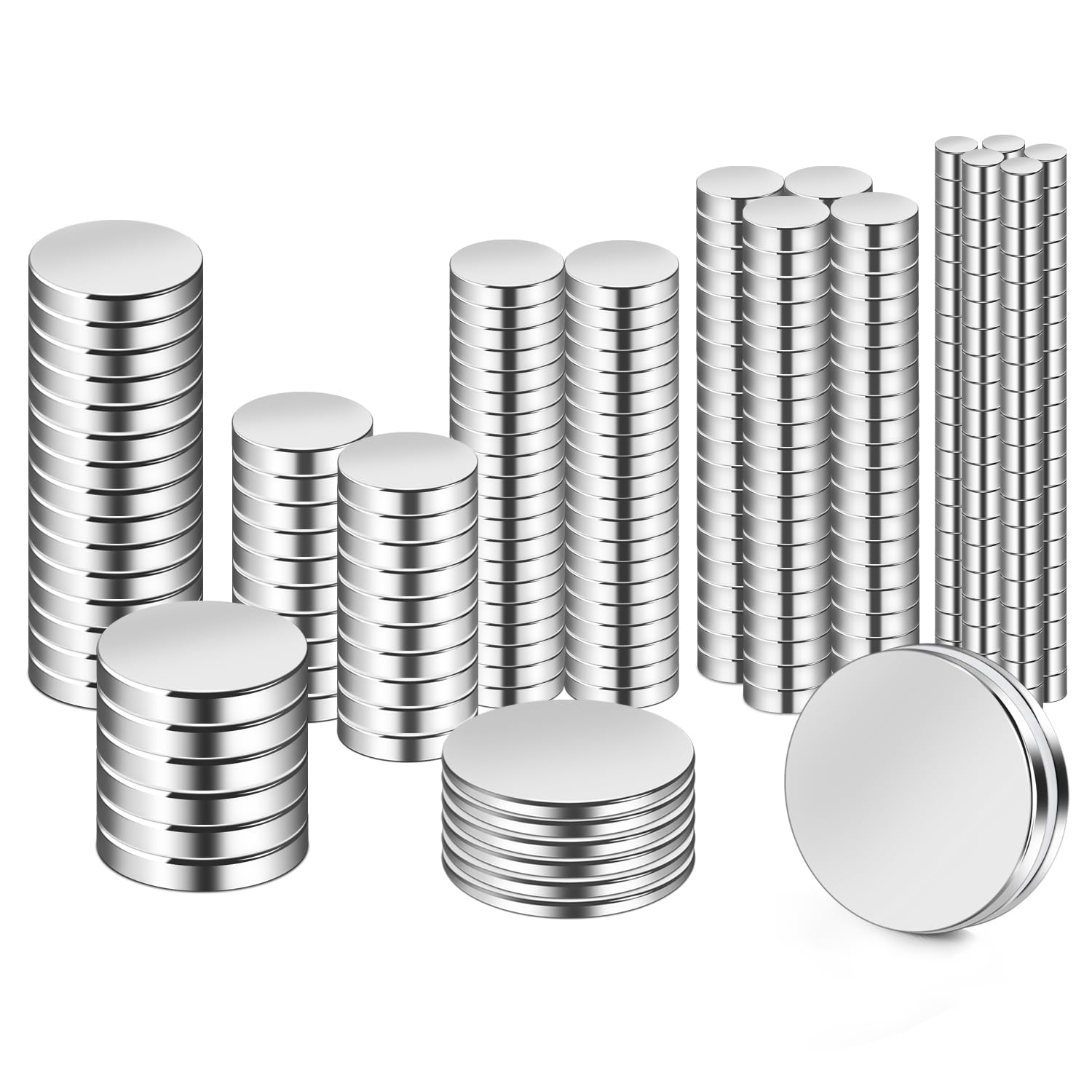 rhinocats Small Strong Magnets, 269Pcs Mini Round Refrigerator Magnets for 3D Printings, Office, Hobbies, Crafts and Science