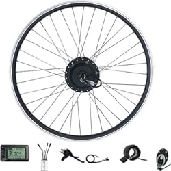 Rueda Eléctrica Bicicleta 29 Pulgadas Kit de conversión de bicicleta eléctrica impermeable de 36V/48V y 250W para bicicleta eléctrica de 20 "/24"/26 "/27.5"/28 "/29"/700C, Kit de Motor de cubo de bicicleta eléctrica de rueda delantera