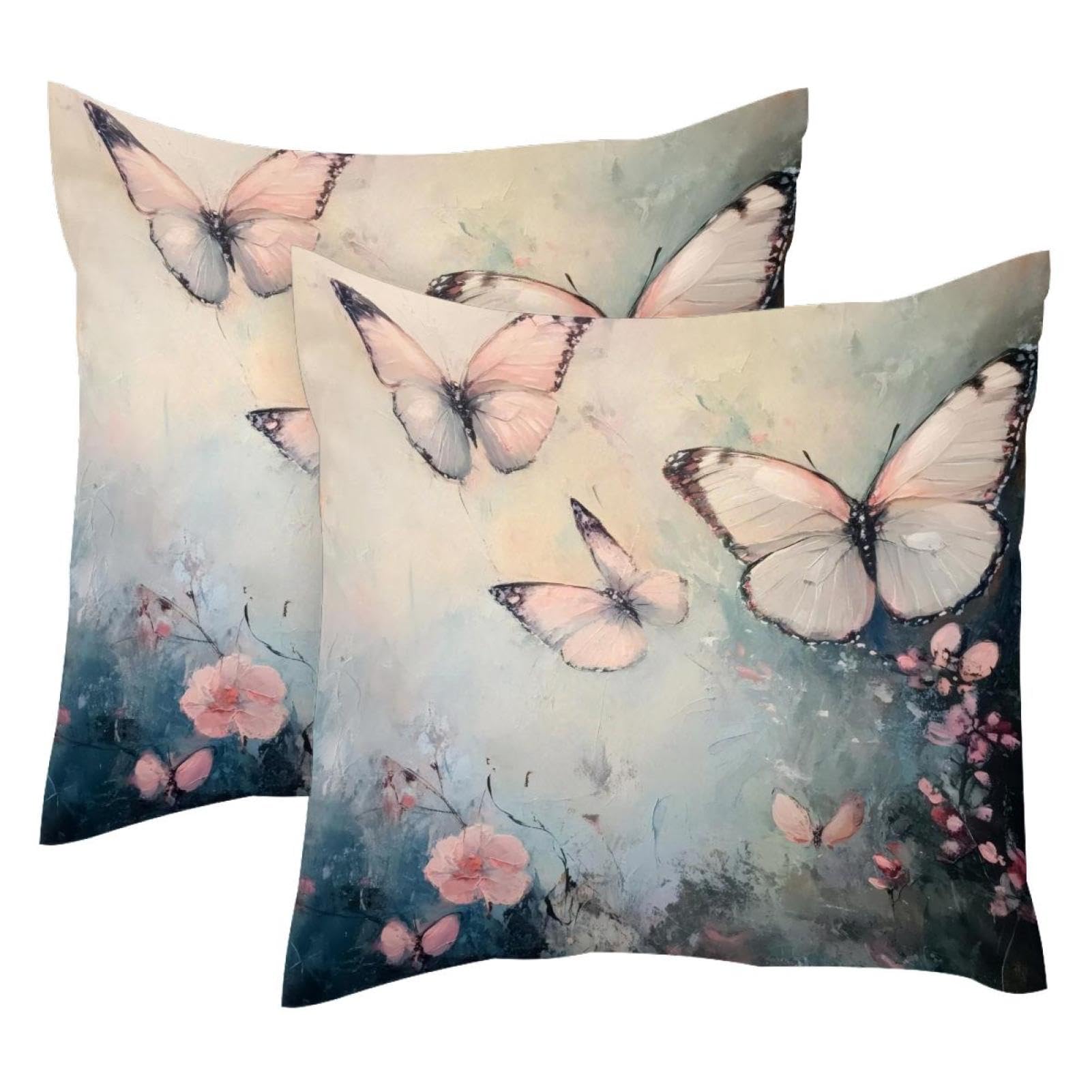 Housses de coussin velours rose et fleurs motif double face chic