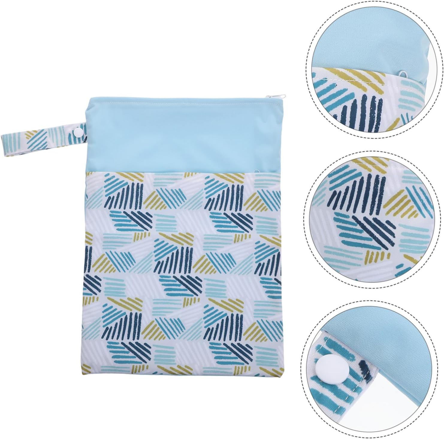 Waterproof Multipurpose Storage Bag Dual Pockets for Sanitary Napkins and Diapers Travel-Friendly Baby Supply Organizer