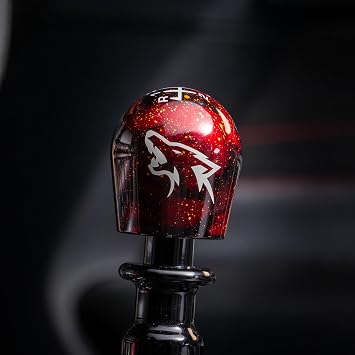 Billetworkz Cosmic Space Coyote Shift Knob for Manual Ford Mustang 2015-25, Red Cosmic