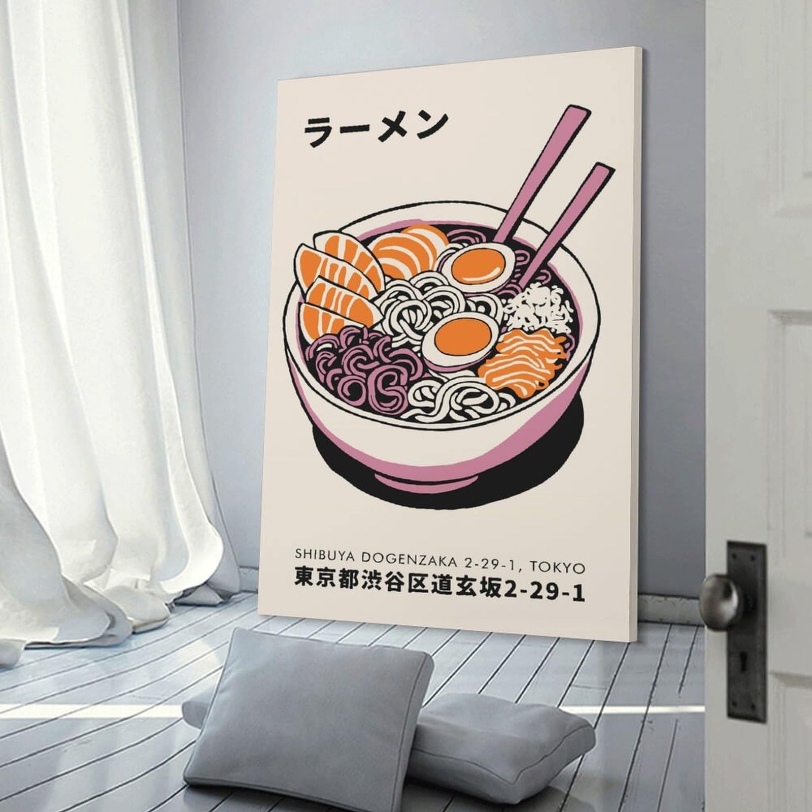 Junmoney Room Decor Wall Art Tokyo Ramen Bar, 20x30inch(50x75cm), for Home Lounge, Bedroom Or Reading Nook, Eye Catching Artwork for Blank Walls