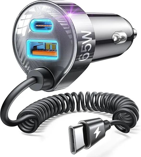 LISEN 65W for iPhone 17 16 15 Pro Max Car Charger USB C Fast Charging,Super Fast for iPhone 15 16 17 Pro Car Charger Type C Adapter Fit iPhone 17 16 15 Air ProMax Plus,Samsung Galaxy S25/24,Android