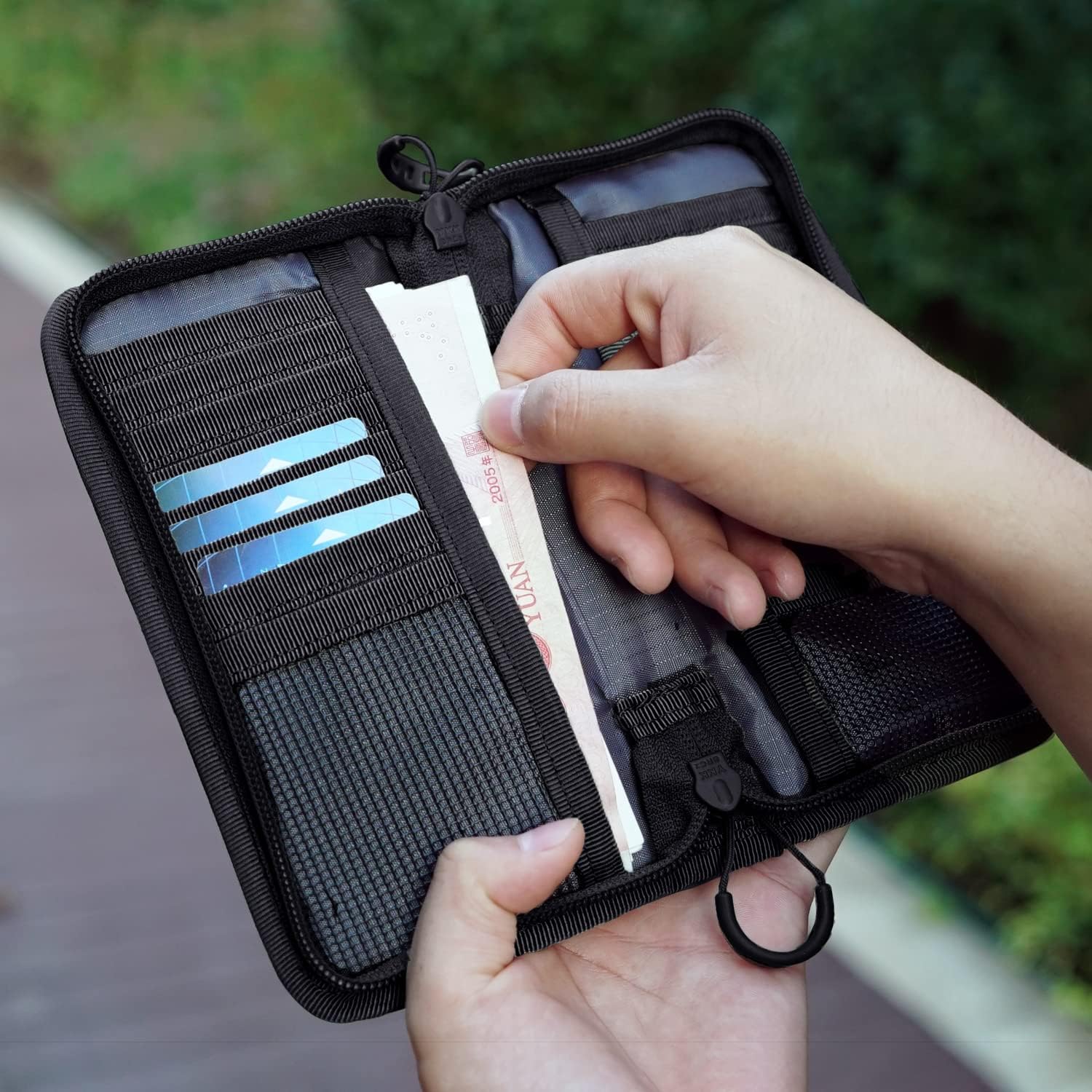 TACTICAL GEEK Block D 8G EDC Multi-Purpose Pouch, Molle EDC Gadget Bag, Nylon Utility Wallet, Multi-Functional Molle Pouch Organizer for Daily Carry Gadgets Black Red - Image 6