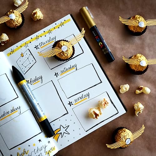 Miniatura 2 de 50 piezas de alas doradas de chocolate, decoración de mago, decoración de chocolate, alas huecas, decoración de cupcakes con punto de pegamento para