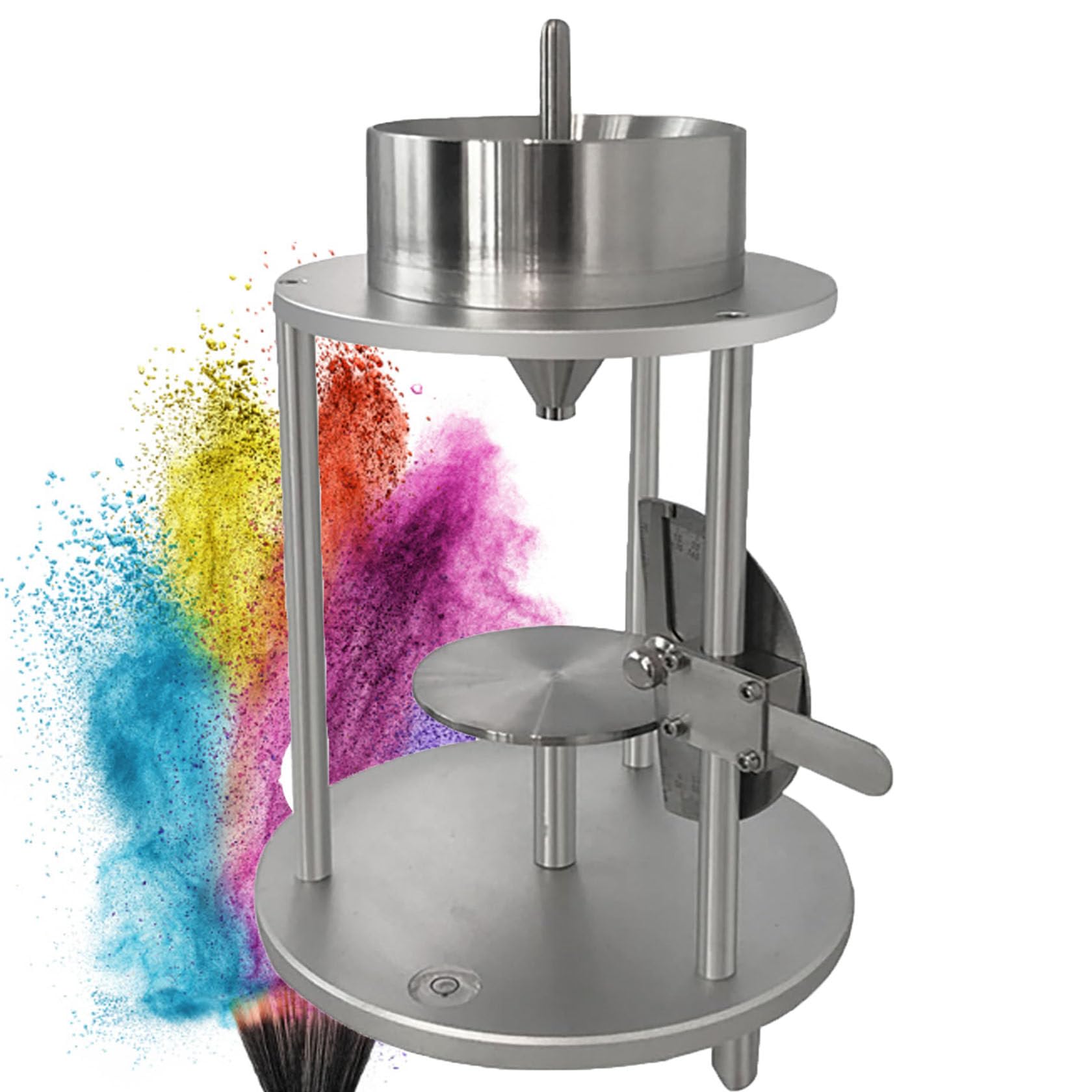 ZHIXUMM Powder Repose Angle Tester With Adjustable Protractor And Funnel Taper 60°±0.5°, 5mm Particle Powder Surfactant Fluidity Testers, For Industrial, Food, Mineral, And Ceramic Powders