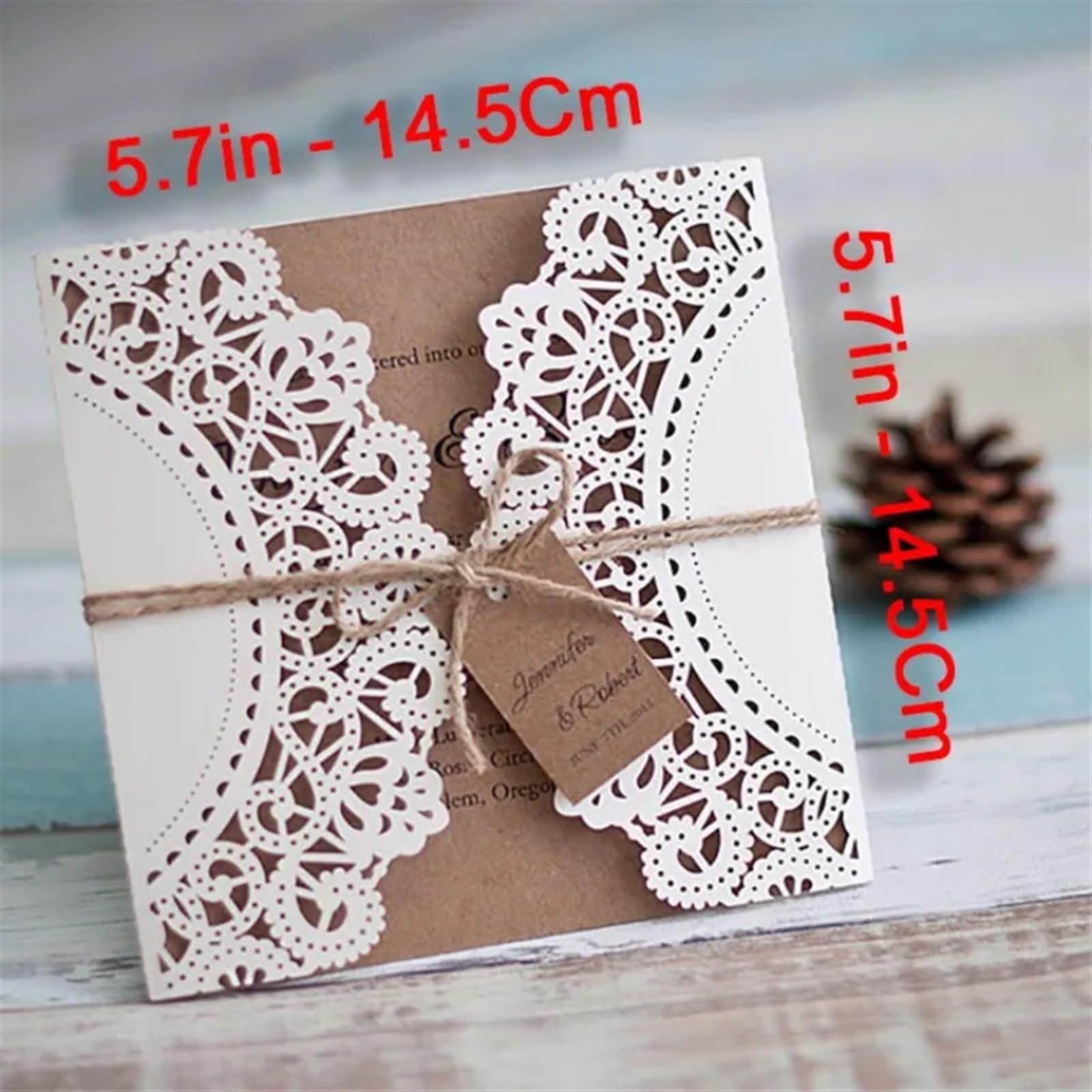 Einladungskarten Hochzeit 10/20/50 Stück lasergeschnittene Hochzeitseinladungskarten, Vintage-Hochzeit, Brautparty, Dekor, Geschenk, Grußkarten-Sets, Event-Partyzubehör(50pcs)