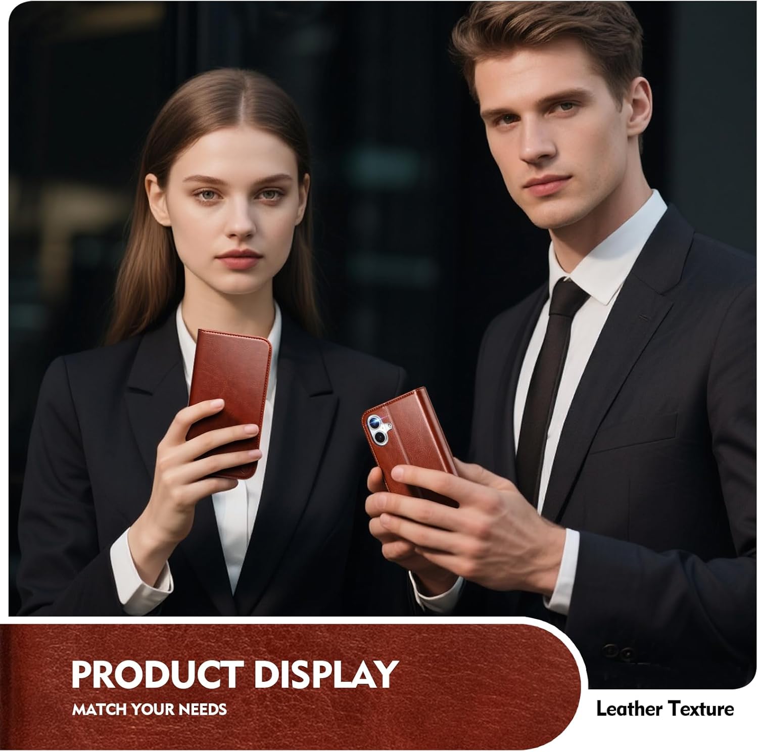 Compatible with iPhone 17 Case Wallet with Card Holder [4 Card Slots] Kickstand [RFID Blocking] PU Leather Phone Case Flip Folio Protective Cover TPU Shockproof,for Apple 17 6.3",Brown - Image 4