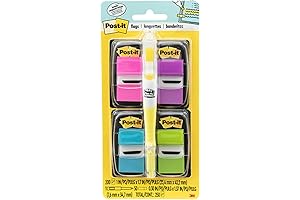 Pack of 200 Post-Its Flags in Vibrant Assortment