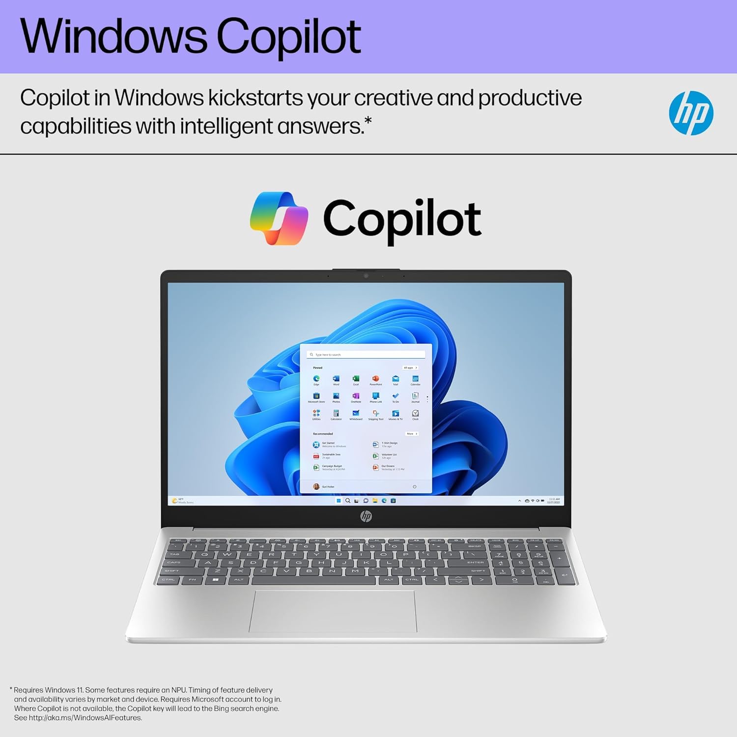 HP 15.6 inch Laptop, FHD Touchscreen Display, 13th Gen Intel 10-Core i5-1334U, 16GB DDR4 RAM, 512GB PCIe SSD, WiFi 6, Bluetooth 5.4, HDMI, Type-C, Copilot Key, Windows 11 Home for Student and Business