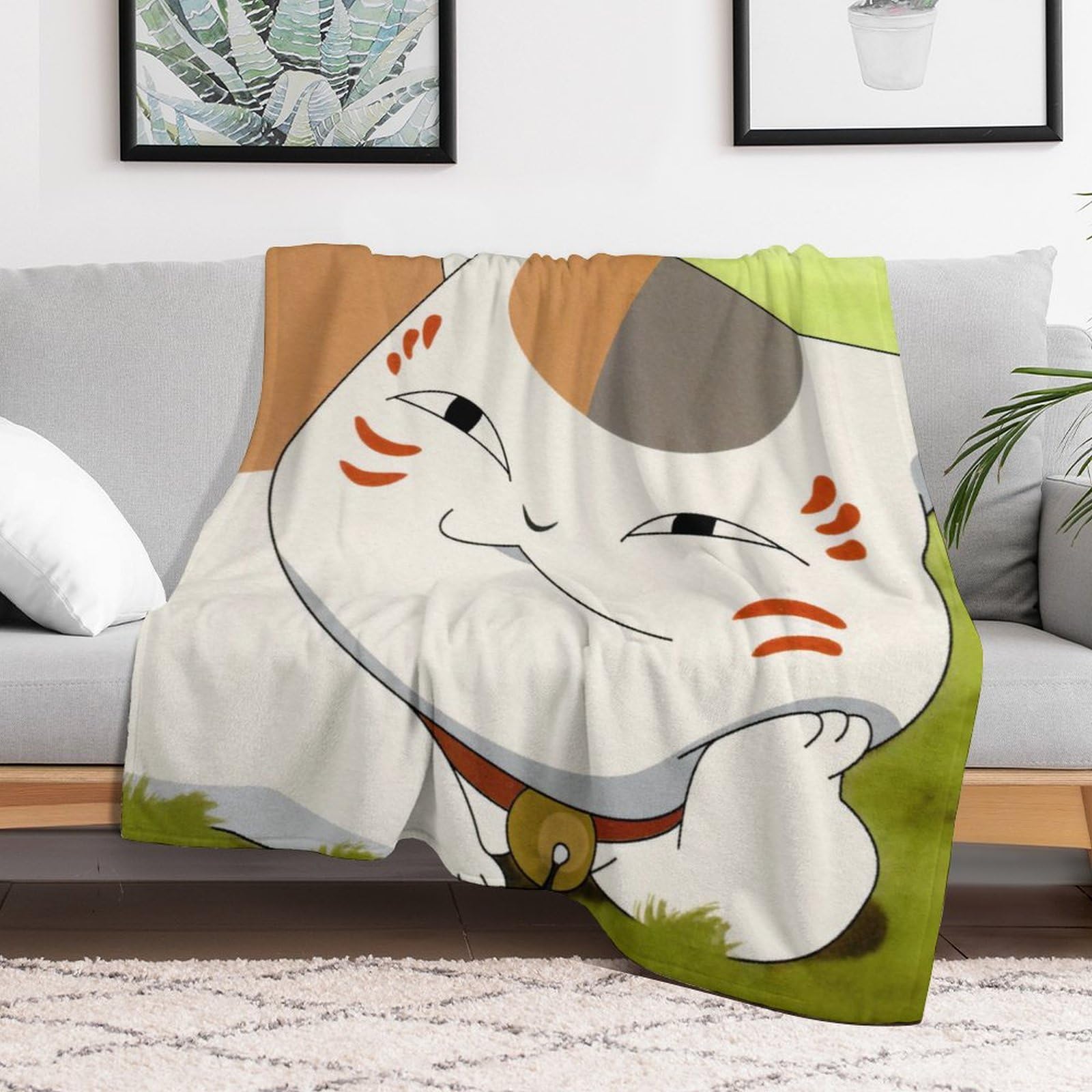 Amazon｜ブランケット 夏目友人帳 ニャンコ先生 猫 アニメ 毛布 膝掛け