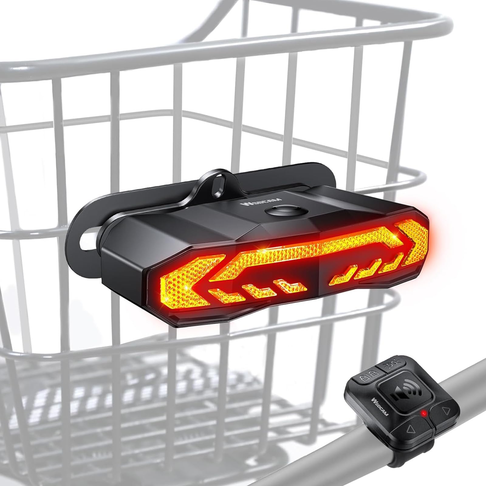 Bike Tail Light Smart Bike Taillight With Horn & Alarm - USB Rechargeable LED Brake Light & Turn Signals (110dB, IPX65 Waterproof) Bike Turn Signals Front And Rear
