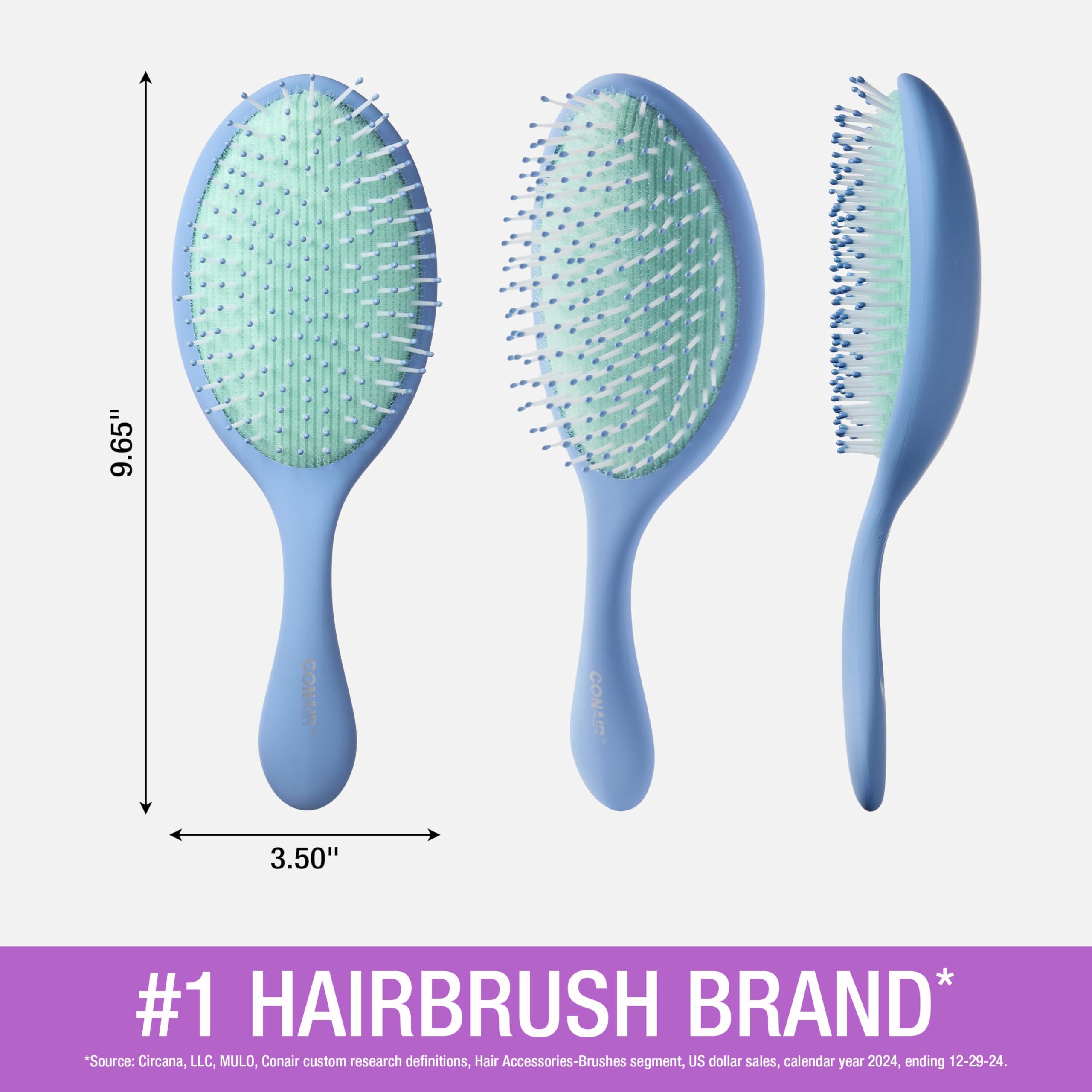 Conair No Frizz Days XL gładka poduszka szczotka do włosów - szczotka do rozczesywania włosów - szczotka do włosów - zmniejsza puszenie się włosów