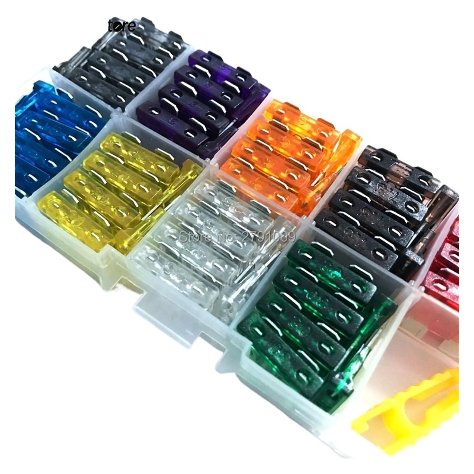 Fusibles de voiture grillés solution de remplacement rapide 2A à 30A avec boîte d'assortiment