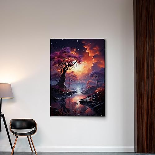 Miniatura 2 de Northern Lights Tree, Aurora Borealis Prints, Winter Wonderland, Nature Decor, Modern Wall Art, Canvas & Metal Prints, Canvas, Art Decor