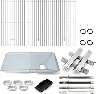 Replacement Parts for Monument Grill 35633 41847NG 24367 24633, A0212926 Main Burner & D010012307 Flame Tamer & A0212804 Cooking Grid & Grease Tray & Igniter for 35633 Monument Grill