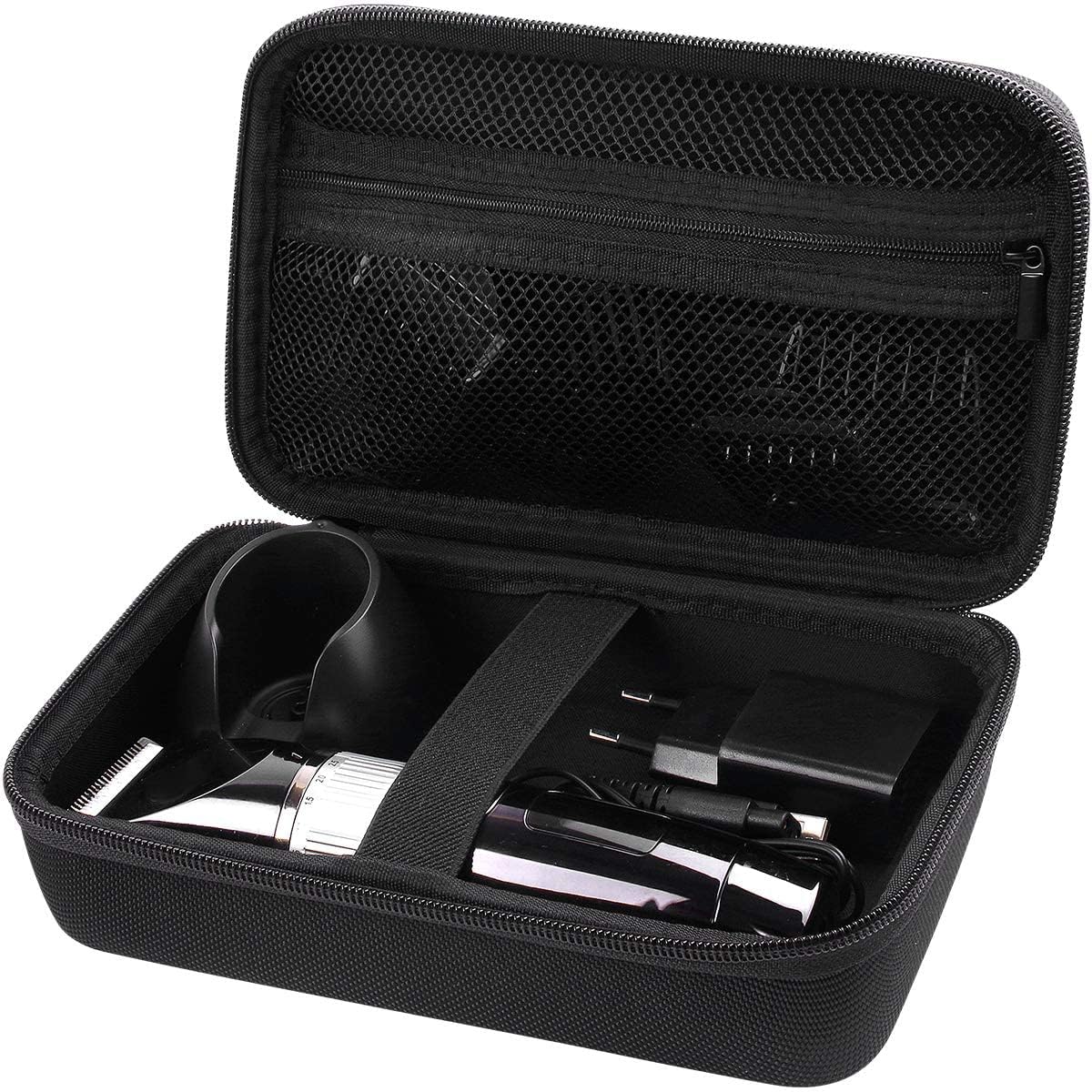 Case for Hatteker Hair Clipper Cordless, Beard Trimmer Organizer Storage for Men Hair Cutting Kit Precision Shaver, with Inner Net Bag for Grooming Kit.(Case Only)-image-23