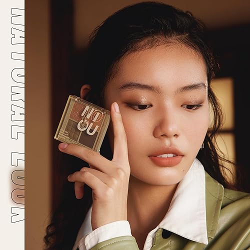 Miniatura 4 de INTO YOU Paleta de sombra de ojos nude, 4 colores mate, paleta de sombra de ojos brillante y brillante, pigmentos neutros cálidos desnudos, sombra